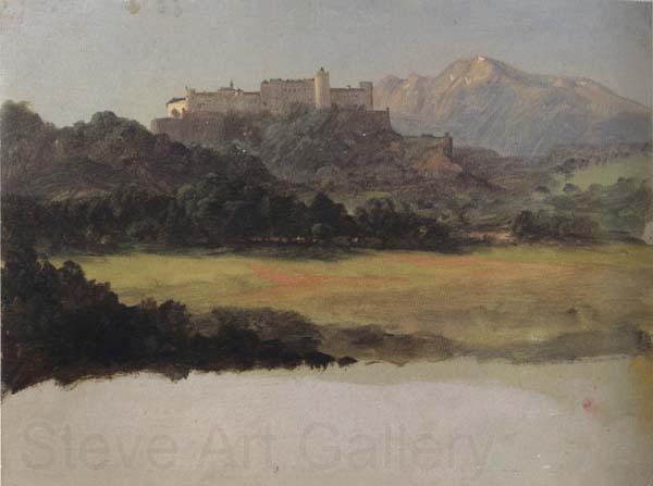 Frederic E.Church Salzburg,Austria,View of the Castle Norge oil painting art